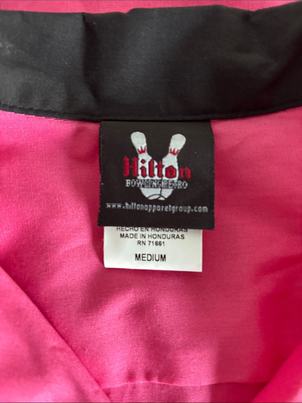Hilton GM Legend Bowling Shirt - pink/black - men’s medium - Picture 7 of 8